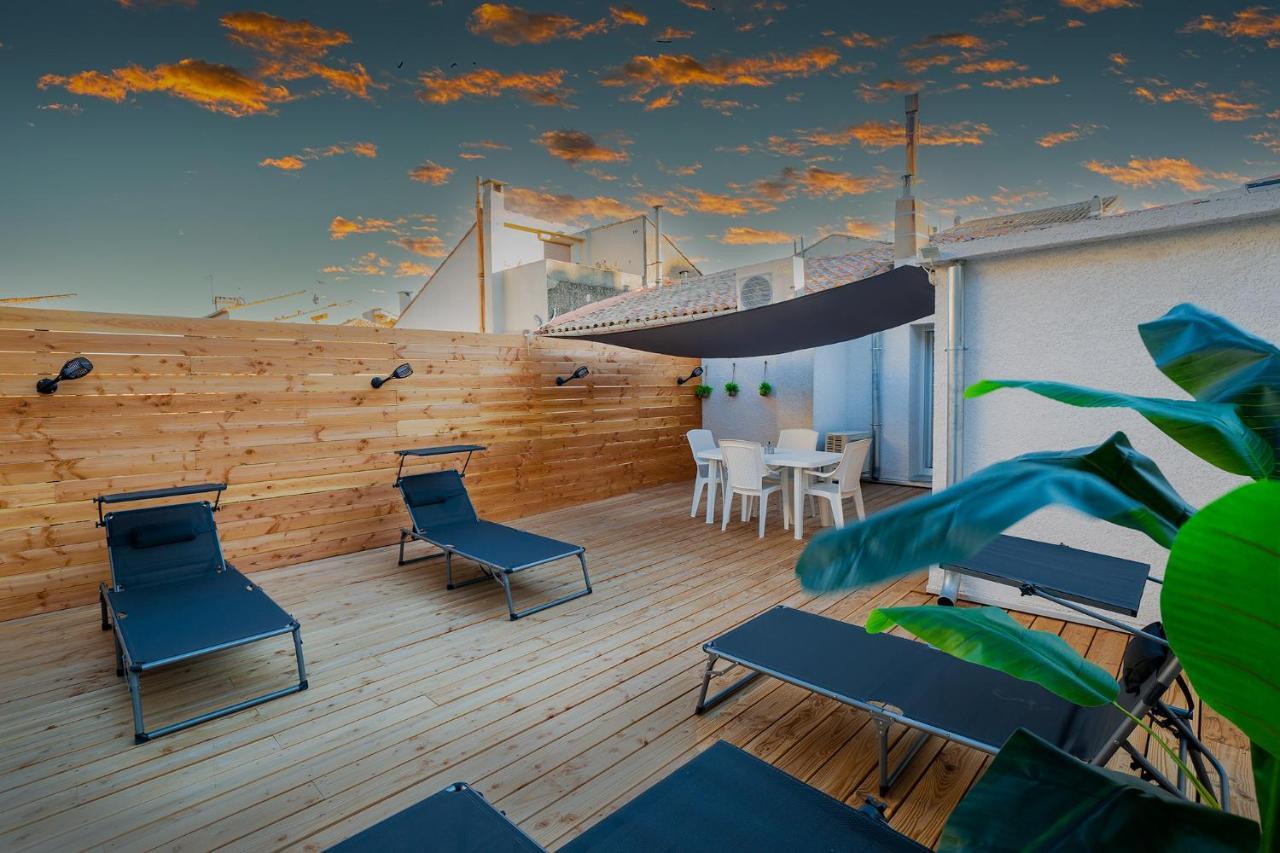 Superbe Appartement A 2 Pas Des Halles, Climatise, Terrasse, Garage Narbonne Luaran gambar